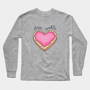 Love Cookie Pink Heart Long Sleeve T-Shirt